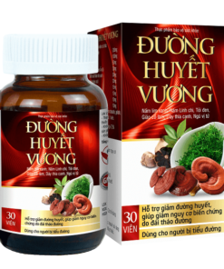 Hộp và lọ viên uống Đường Huyết Vương hỗ trợ giảm đường huyết tốt