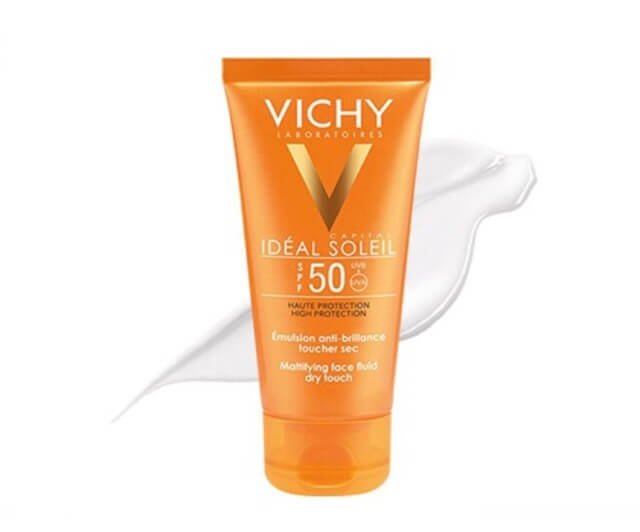 Kem Vichy Ideal Soleil SPF 50 Mattifying Face Fluid Dry Touch