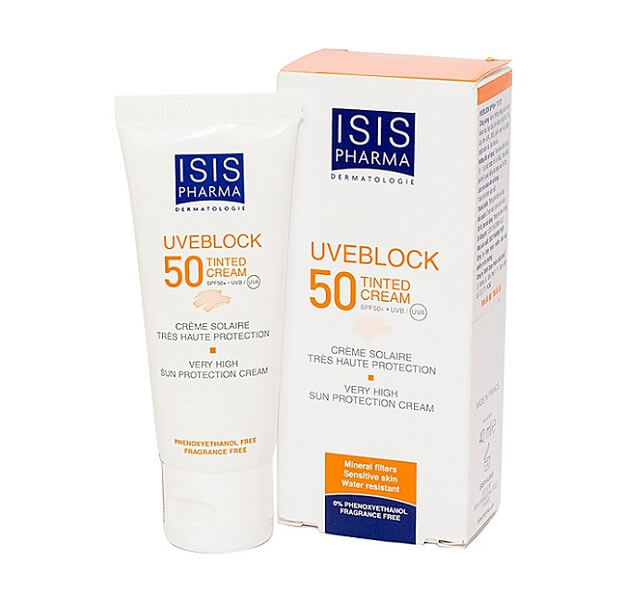 Kem chống nắng cho da nhạy cảm Isis Pharma Uveblock 80 Invisible Cream