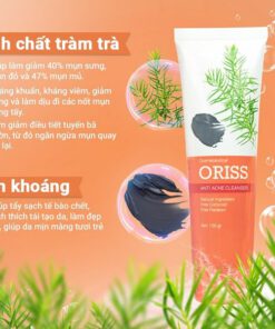 Sữa rửa mặt Oriss với 2 thành phần chính là tinh chất tràm trà và bùn khoáng tốt cho da