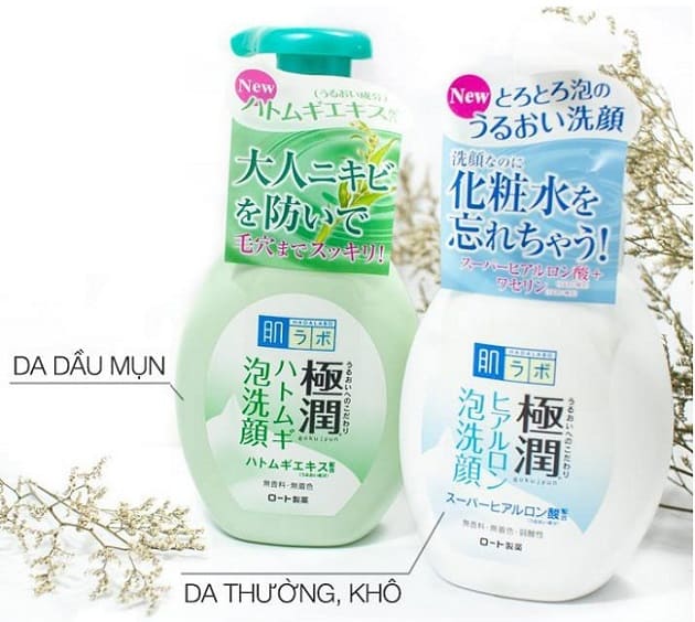 Sữa rửa mặt tạo bọt Hada Labo Nhật Bản Gokujyun Foaming Cleanser